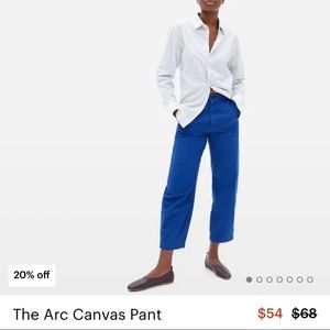 Everlane Arc Canvas Pant in Blue
